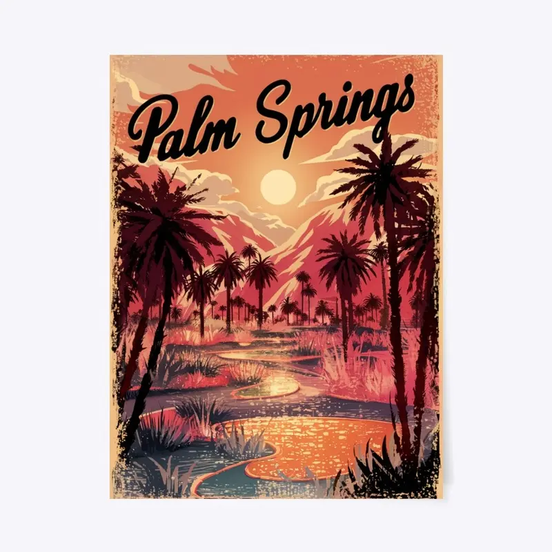 Palm Springs Vintage Travel Poster